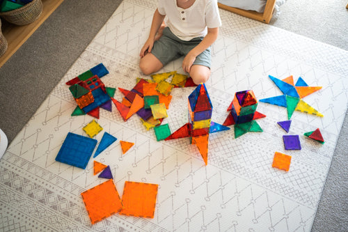 Learn & Grow Toys - Magnetic Tiles - Base Pack (64 Piece)