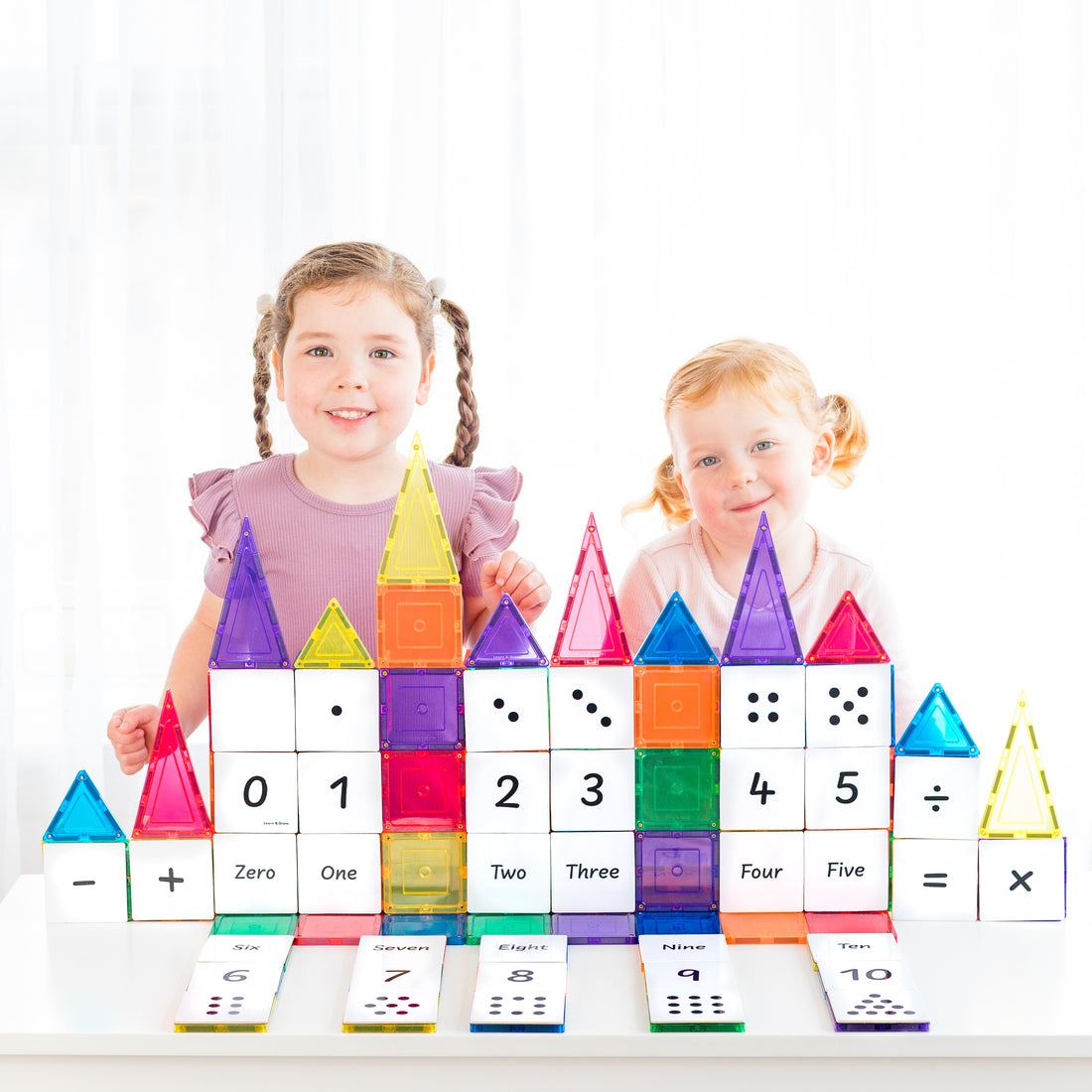 Learn & Grow Toys - Magnetic Tile Topper - Numeracy Pack (40 Piece)