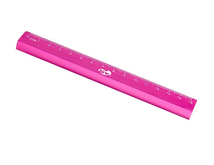 15cm Aluminium Ruler : Pink