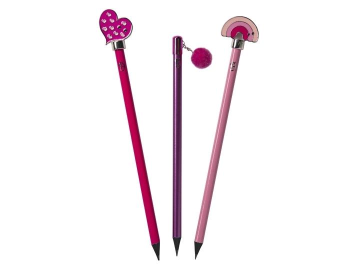 3 Topper Pencils - Pink