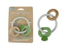 Textured Silicone Key Teether - Green