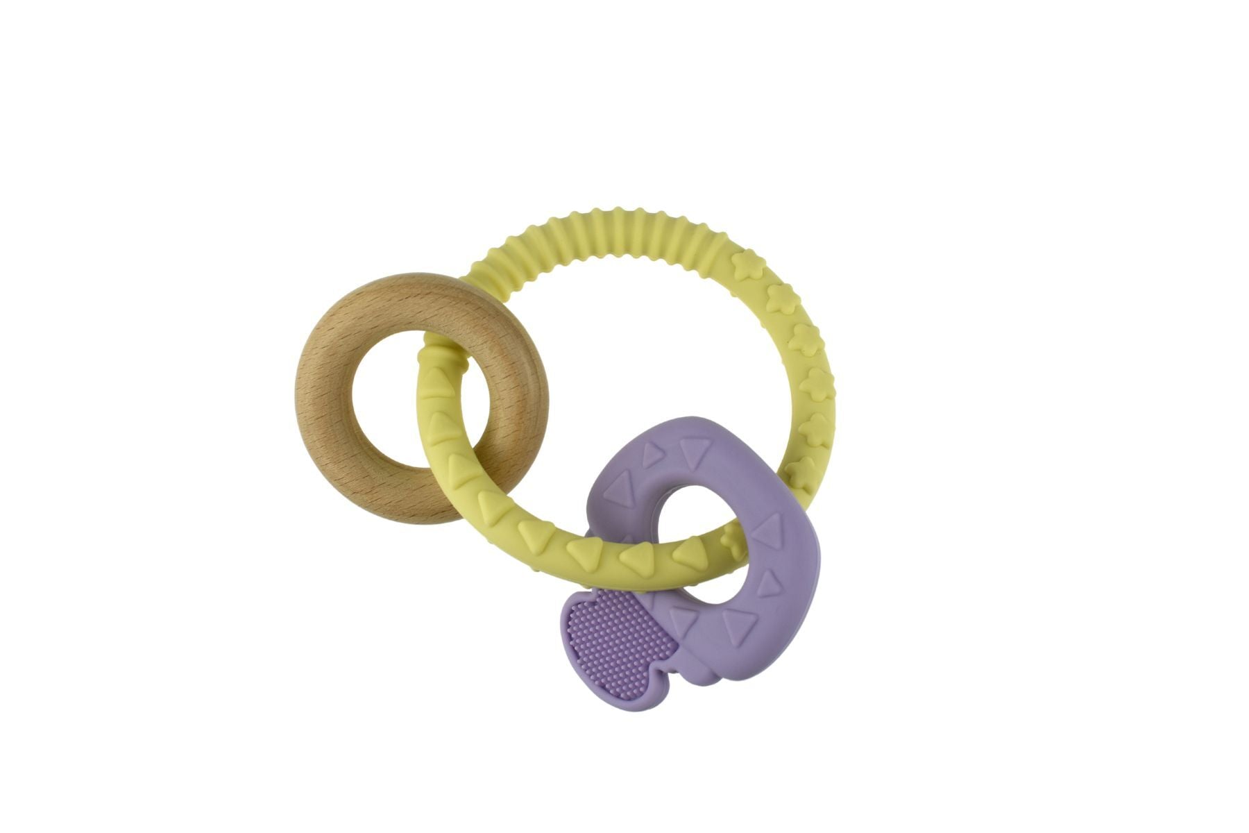 Textured Silicone Key Teether - Purple