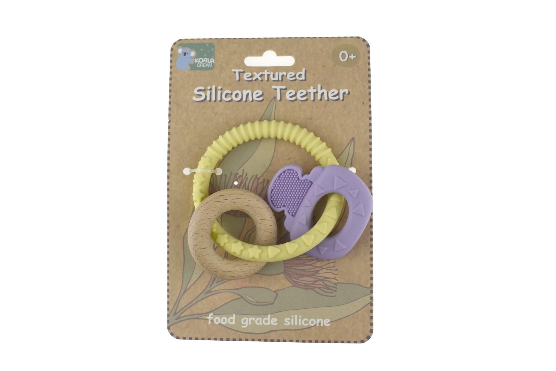 Textured Silicone Key Teether - Purple