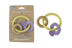 Textured Silicone Key Teether - Purple