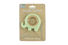 Silicone Elephant Teether-Green