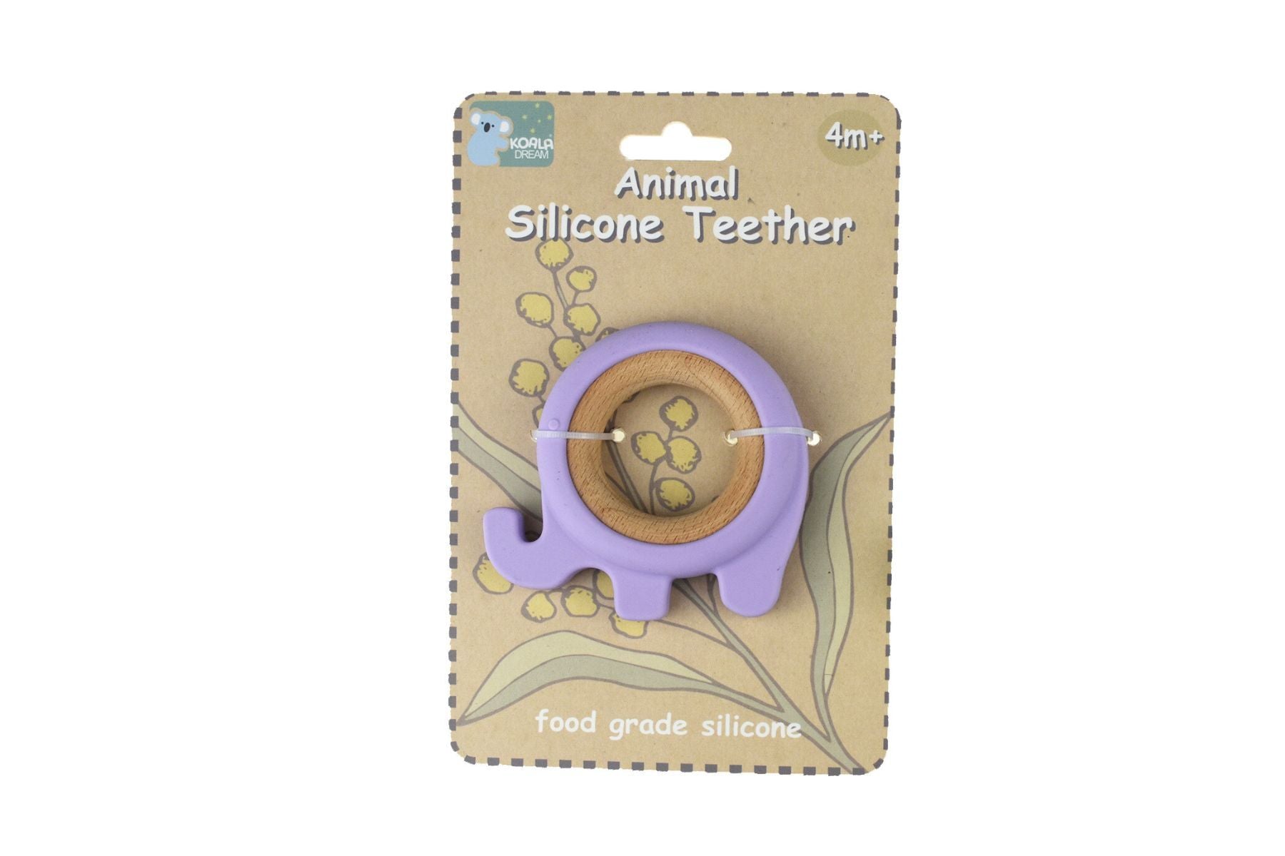 Silicone Elephant Teether-Purple