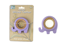 Silicone Elephant Teether-Purple