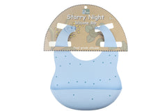 Starry Night Silicone Bib - Blue