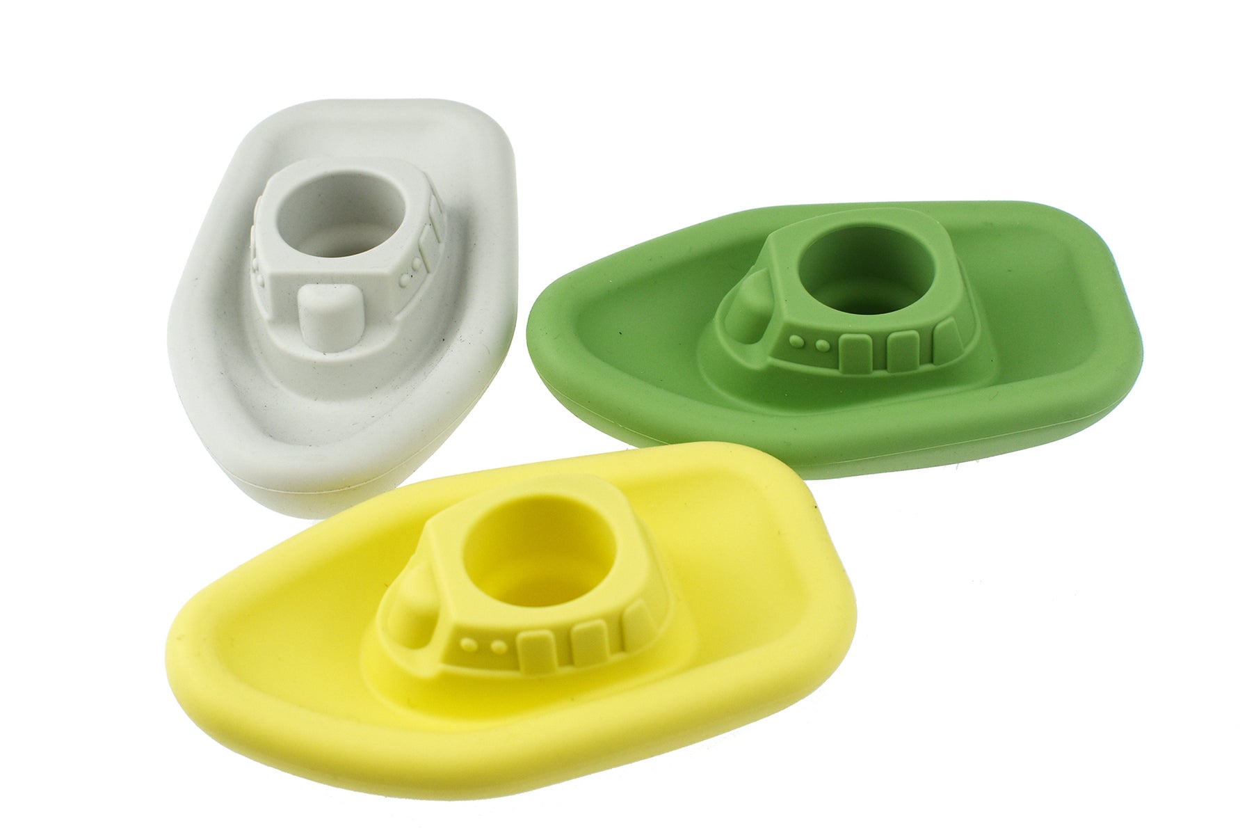 Bath Boats 3 Piece Silicone Set (Grey/Green)