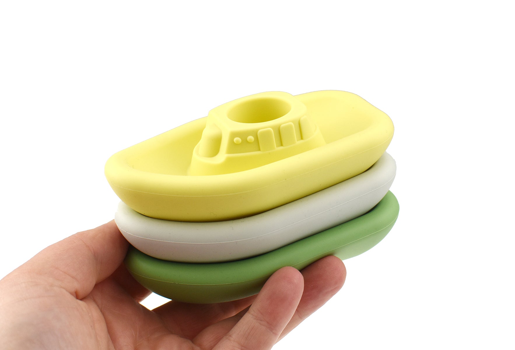 Bath Boats 3 Piece Silicone Set (Grey/Green)