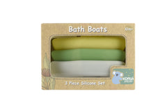 Bath Boats 3 Piece Silicone Set (Grey/Green)