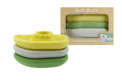 Bath Boats 3 Piece Silicone Set (Grey/Green)