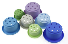 7-Piece Silicone Stacking Cups Set (Blue)