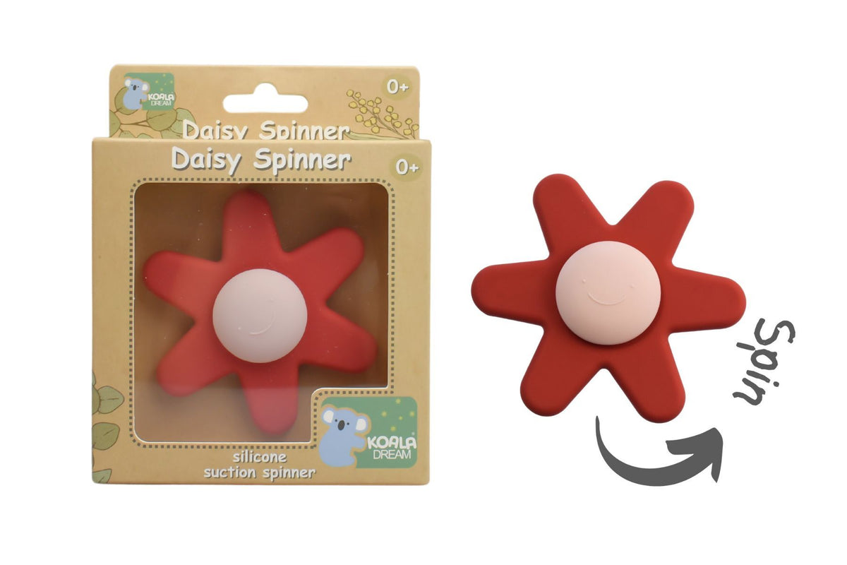 Silicone Daisy Spinner Red