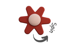 Silicone Daisy Spinner Red