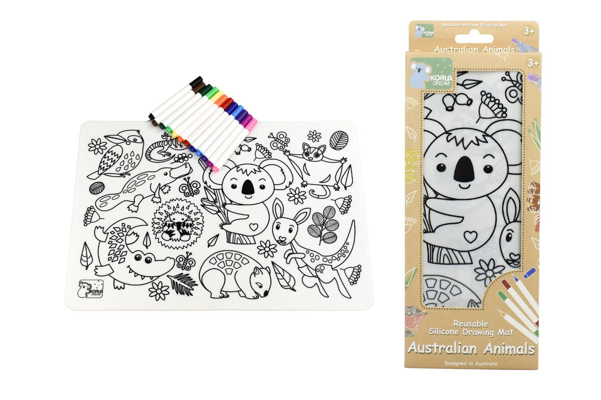 Reusable Silicone Drawing Mat (Australian Animals)