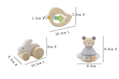 CALM & BREEZY BABY GIFT SET BUNNY BIRD BEAR 3PCS