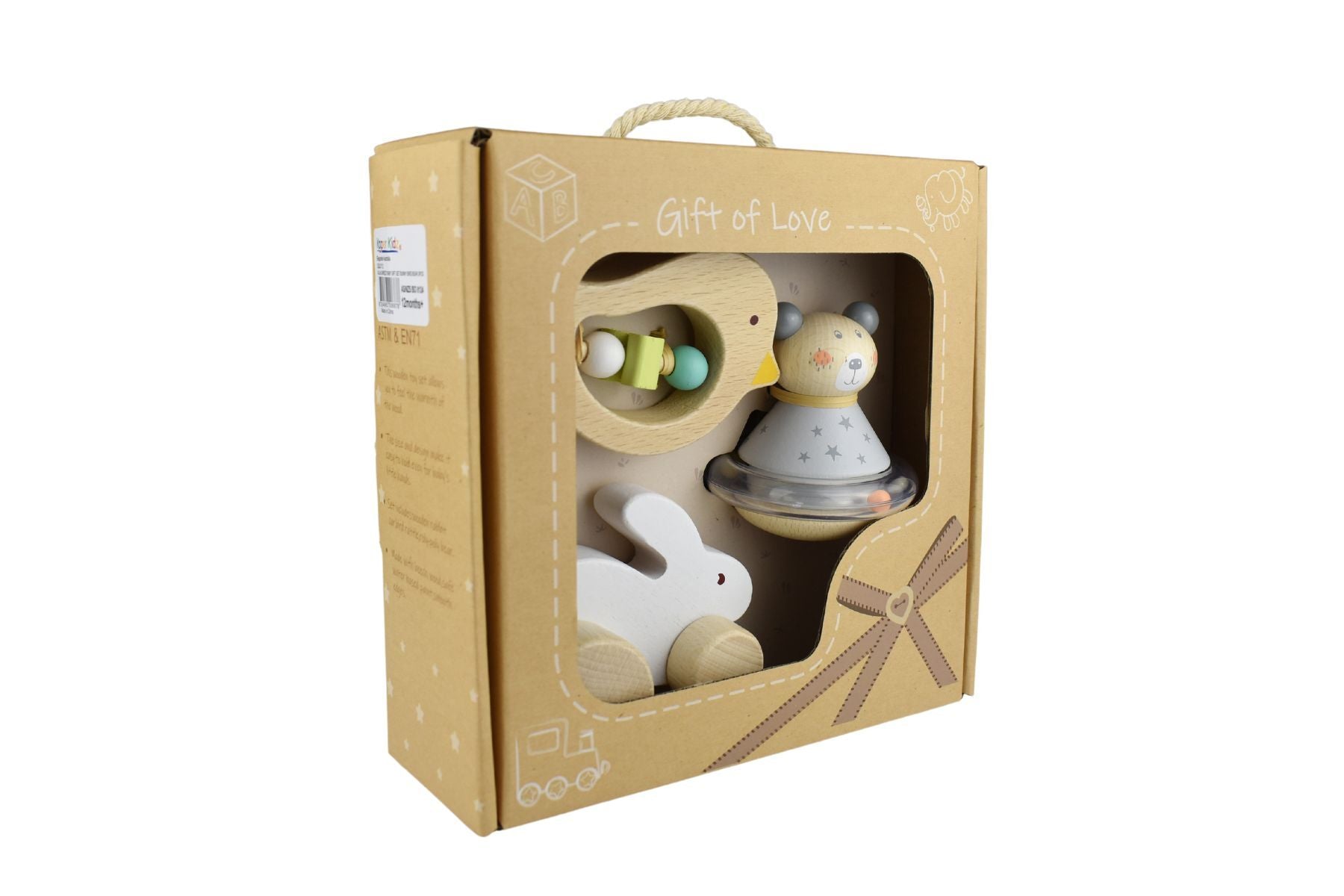 CALM & BREEZY BABY GIFT SET BUNNY BIRD BEAR 3PCS