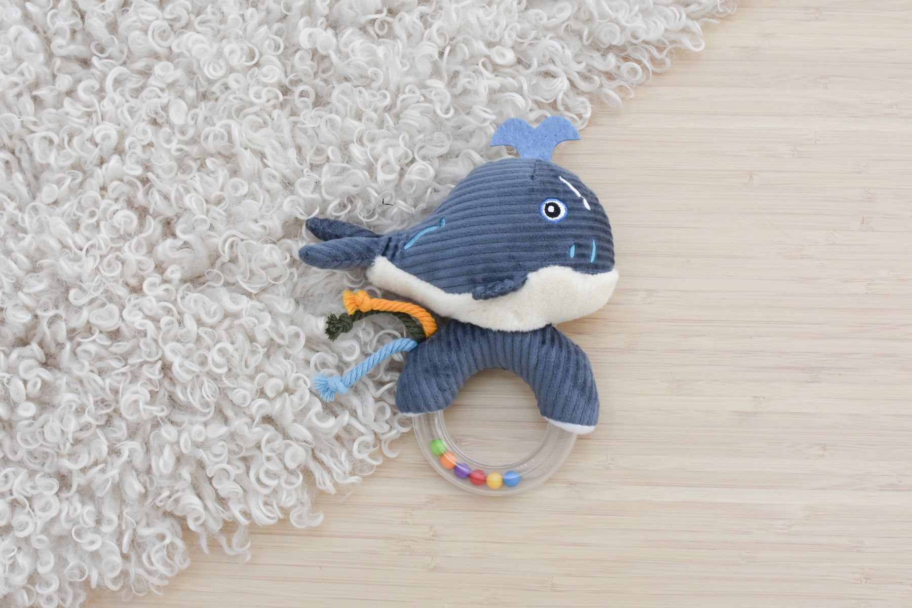 Snuggle Buddy Splashy Whale Ring Rattle