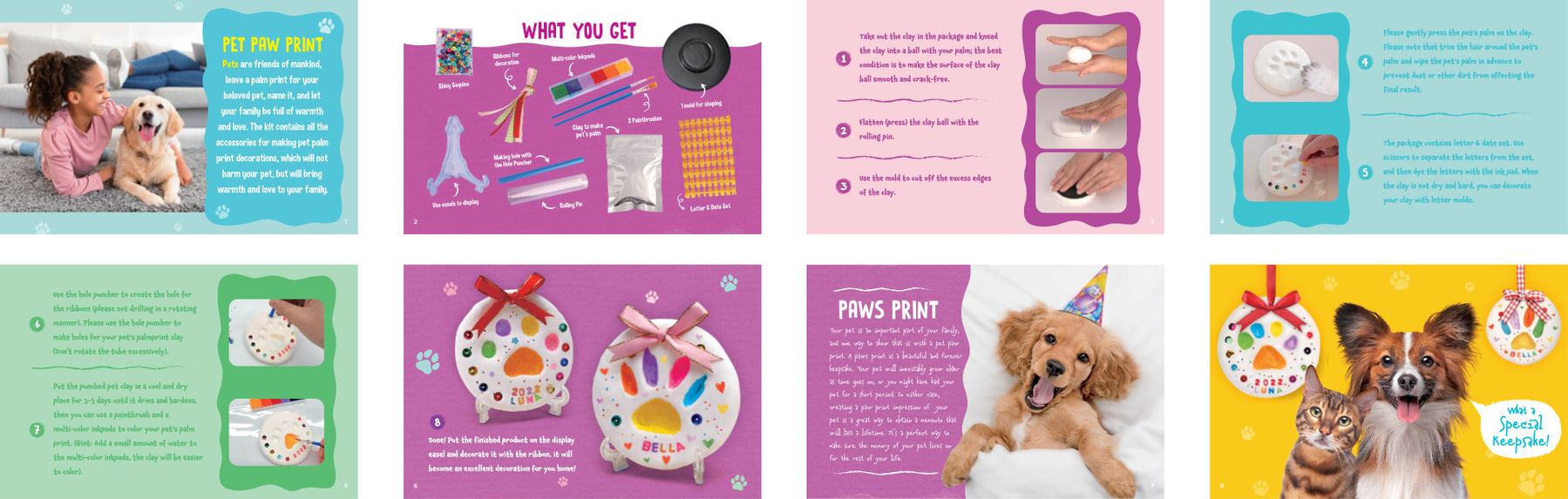 Kaper Kidz Pet Paw Print Craft Kit