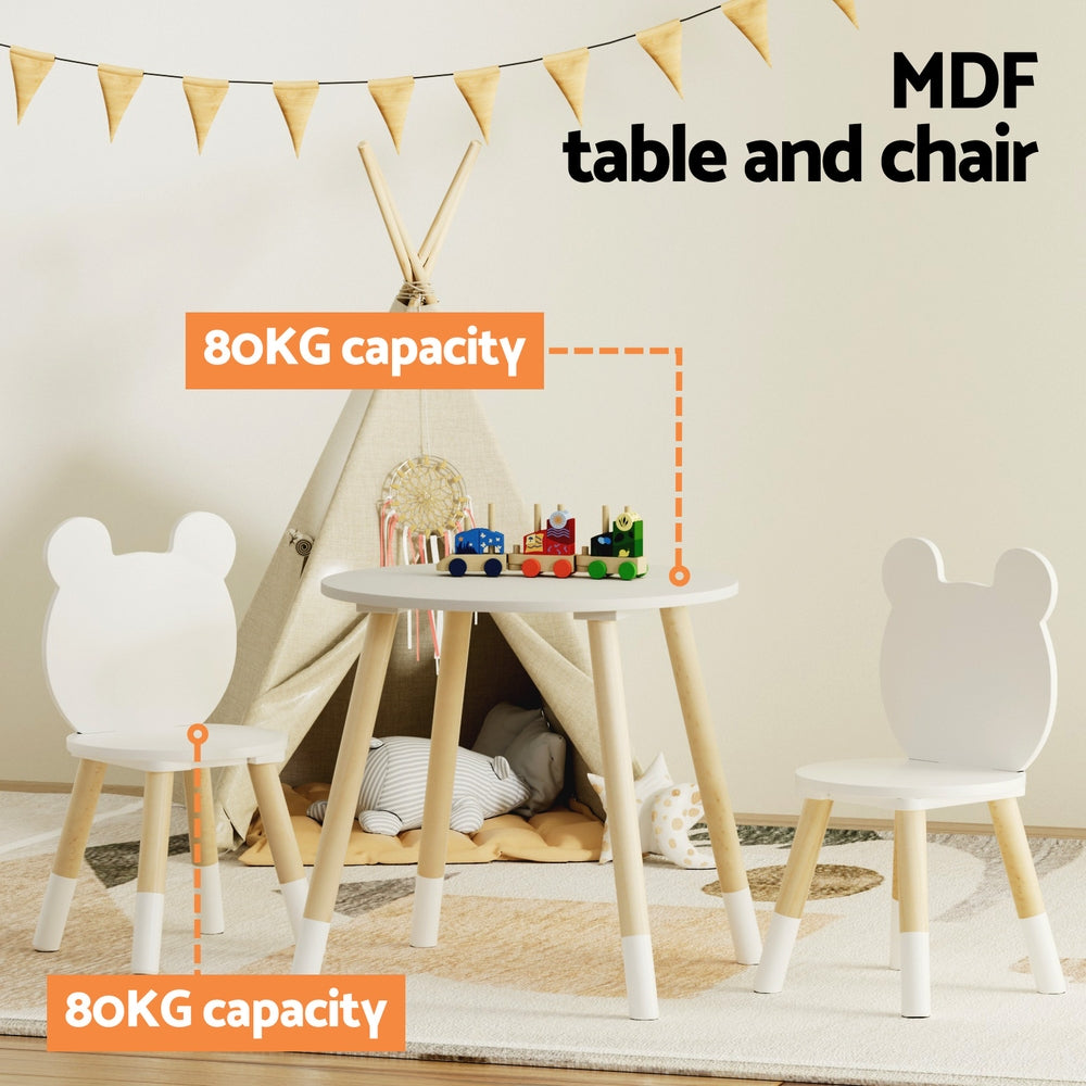 Keezi 3-Piece Kids Table and Chairs Set: Activity, Play, & Study