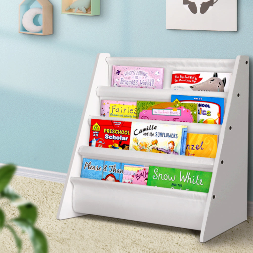 Keezi 4-Tier Kids Bookshelf | Stylish Bookcase Organizer for Children