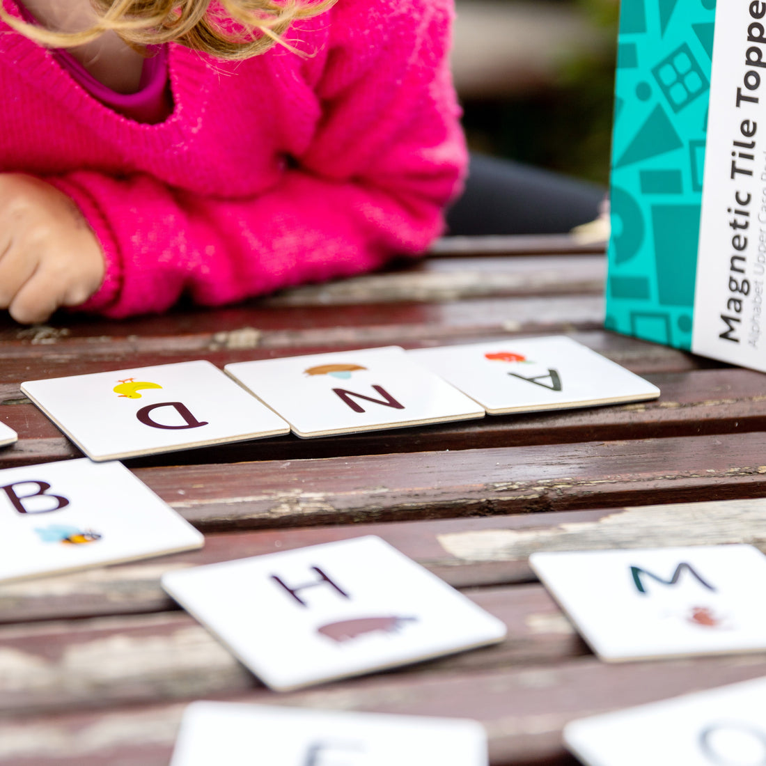 Learn & Grow Magnetic Tile Topper - Alphabet Upper Case Pack (40 Piece)