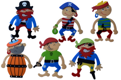 Set of 6 Pirate Bookmarks