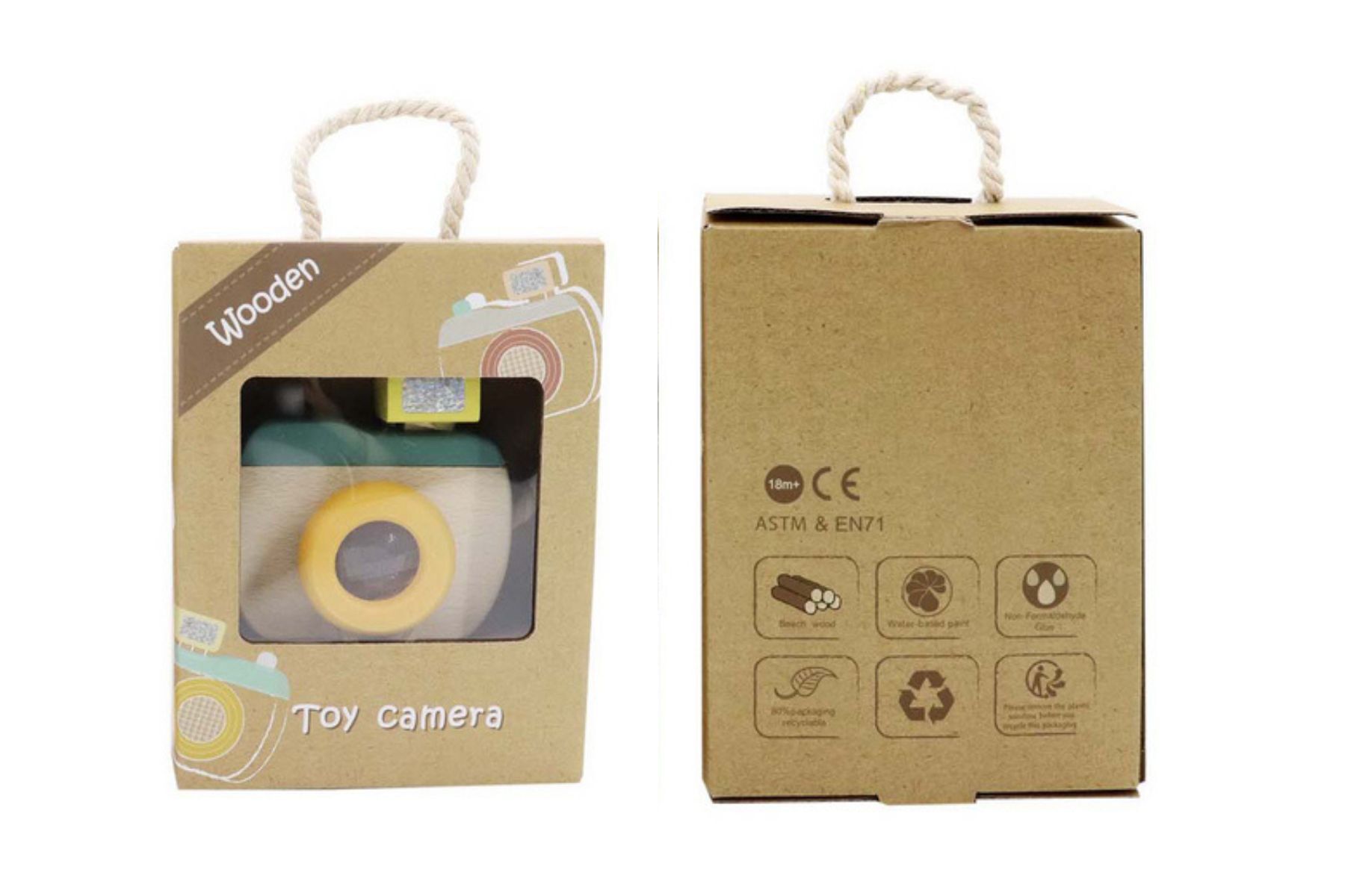 Wooden Kaleidoscope Camera Olive Green