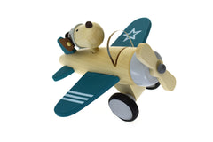 Retro Plane With Cute Dog Driver - Large