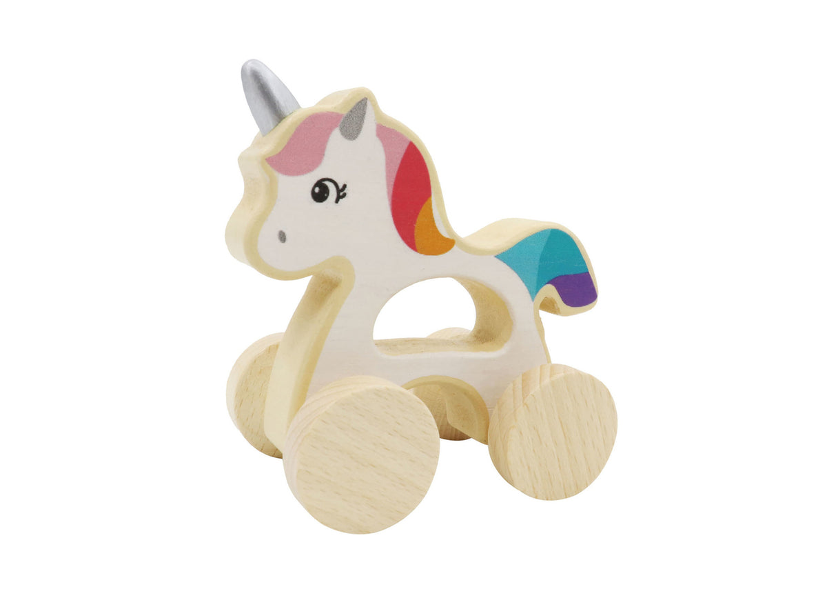 Calm & Breezy Wooden Unicorn Car