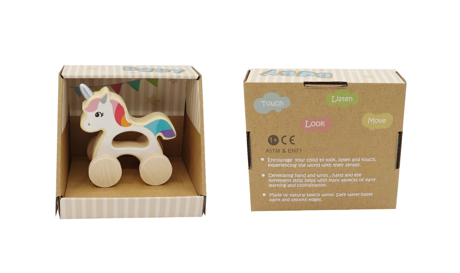 Calm & Breezy Wooden Unicorn Car