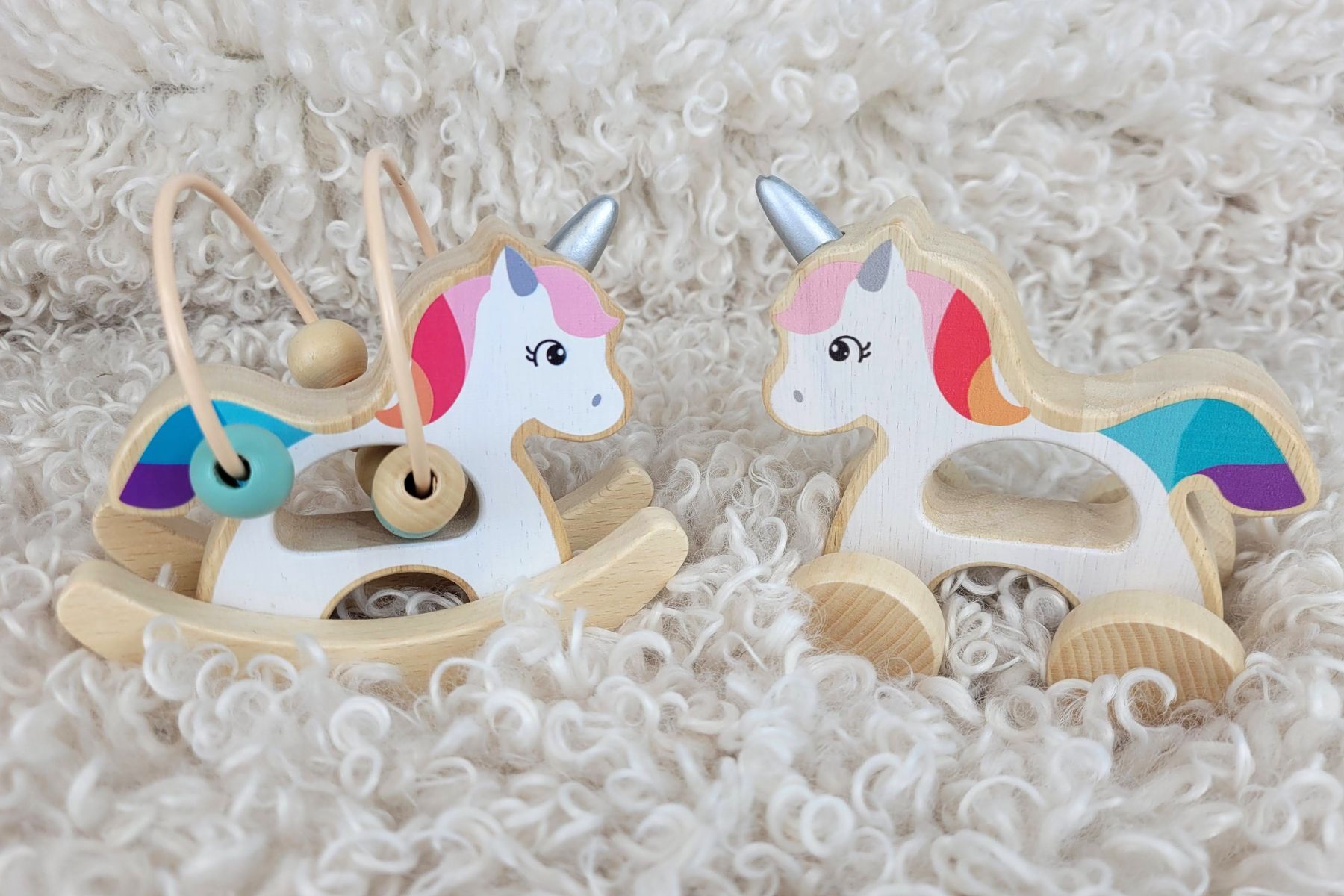 Calm & Breezy Wooden Unicorn Car