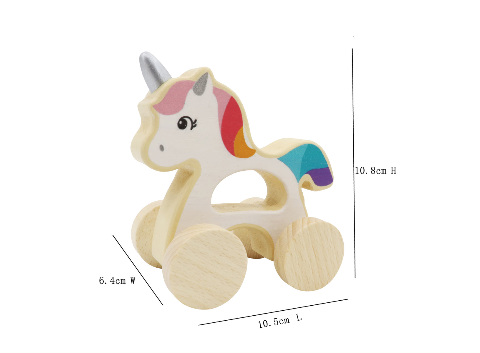 Calm & Breezy Wooden Unicorn Car