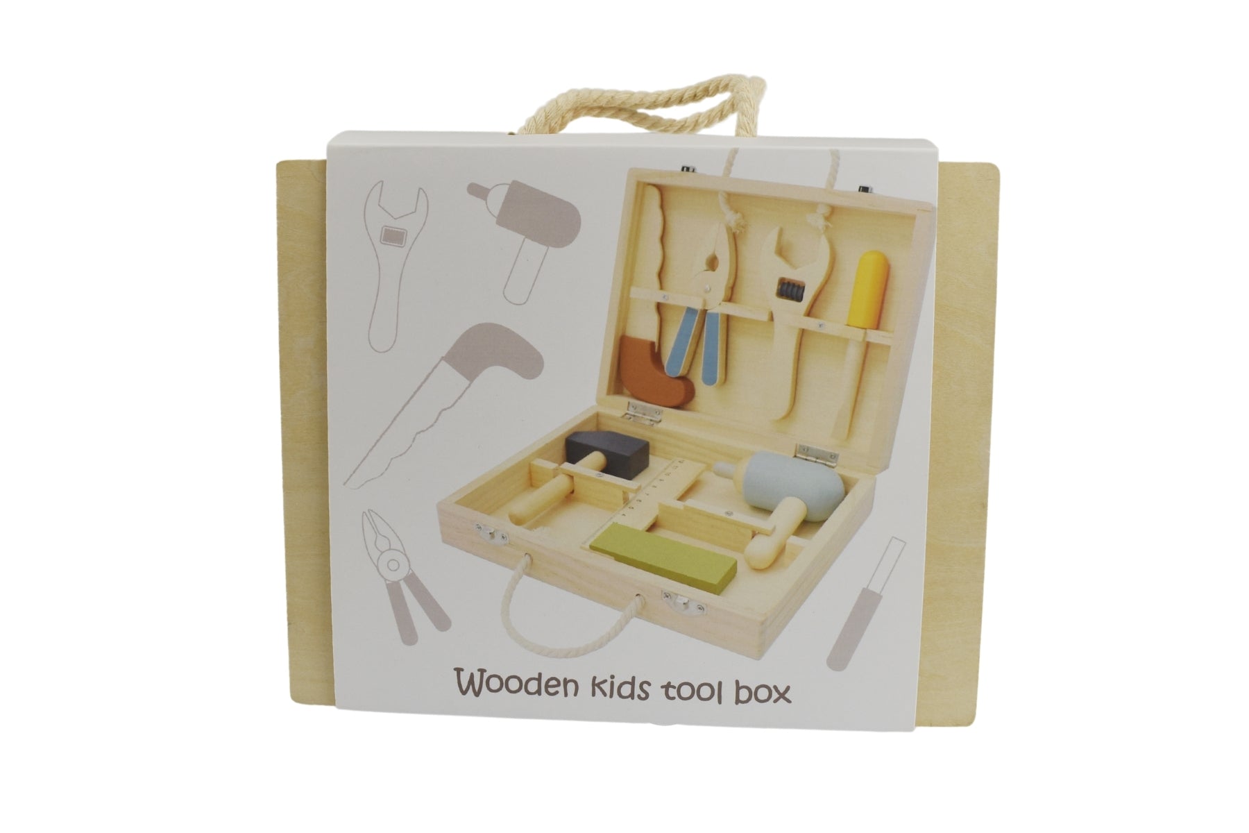 Calm & Breezy Wooden Kids Toolbox Boxed