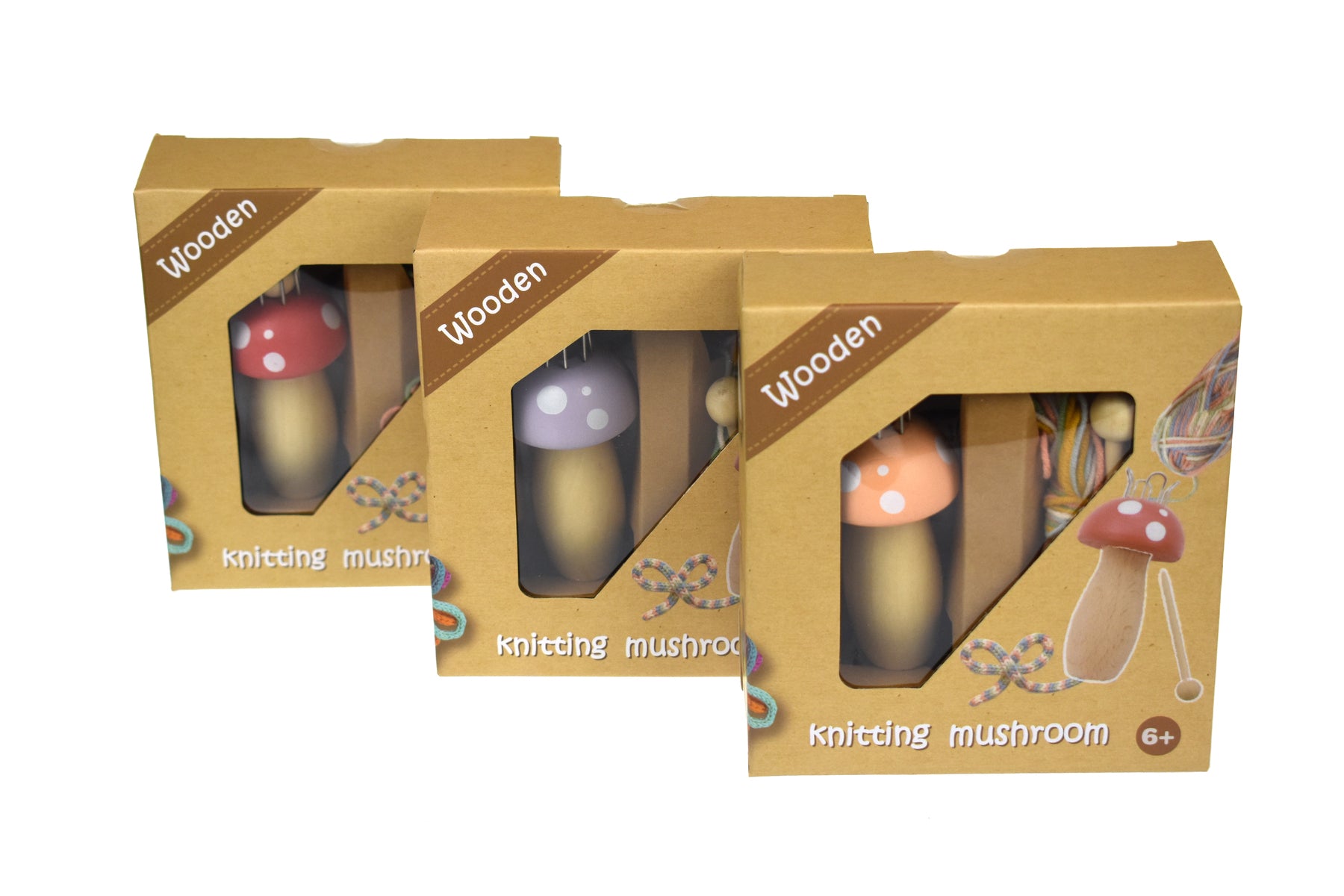 Wooden Mushroom Knitting Nancy Craft Kit