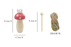 Wooden Mushroom Knitting Nancy Craft Kit