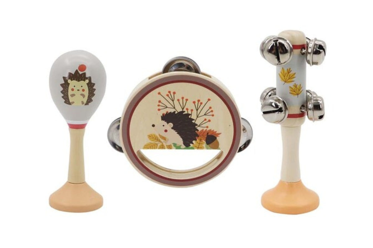 Calm & Breezy Hedgehog Wooden 3Pcs Musical Set