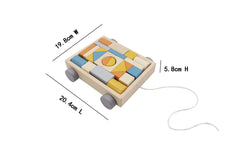 Wooden Blocks And Pull Along Cart