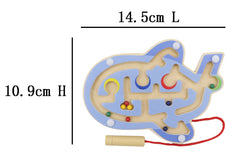 Wooden Airplane Magnetic Labyrinth