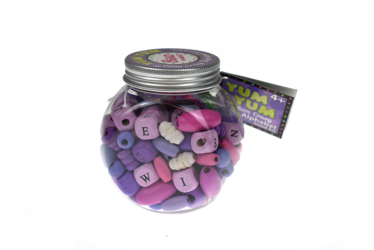 Yum Yum Purple Plum Crazy Alphabet Bead Craft Kit