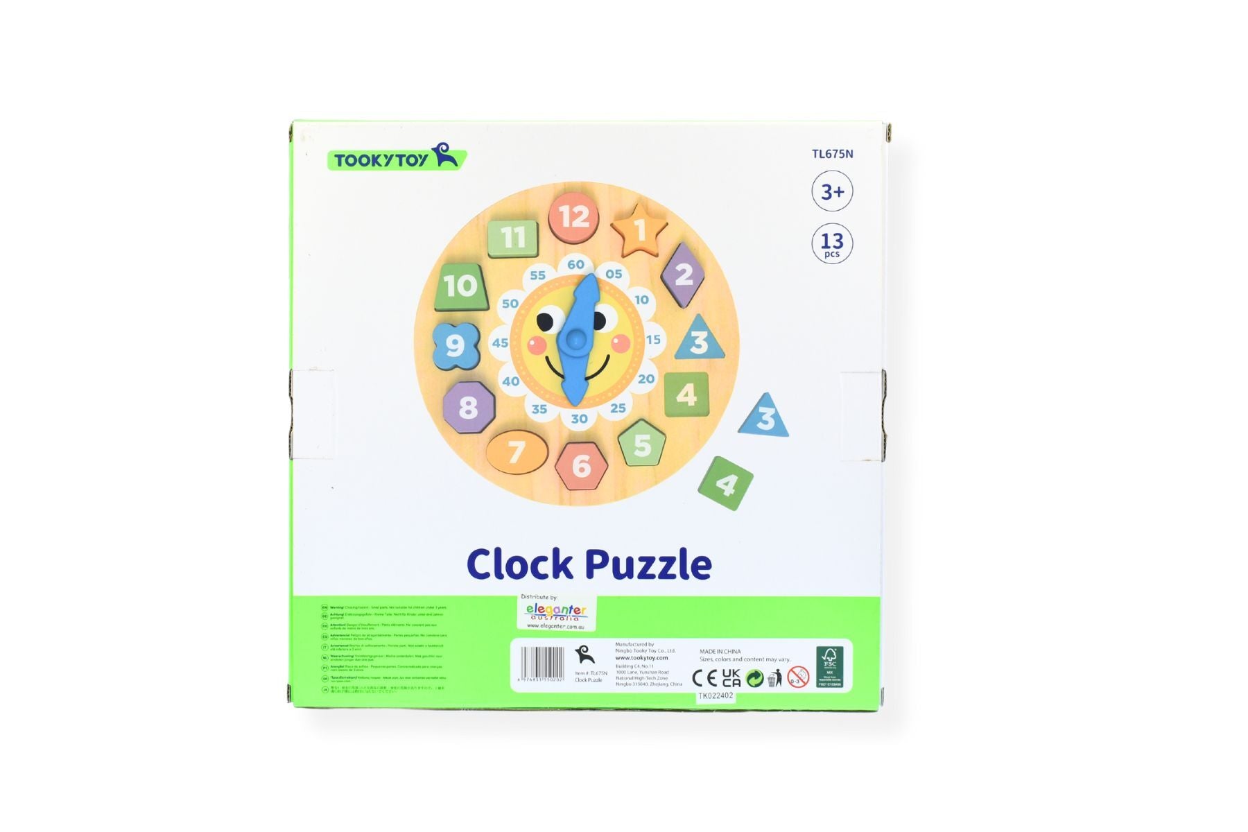 MY FOREST FRIENDS WOODEN CLOCK SHAPE SORTER PUZZLE