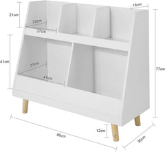 Children’s Shelving Unit | 5-Compartment Bookcase Organizer