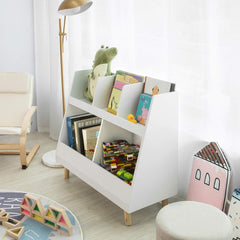 Children’s Shelving Unit | 5-Compartment Bookcase Organizer