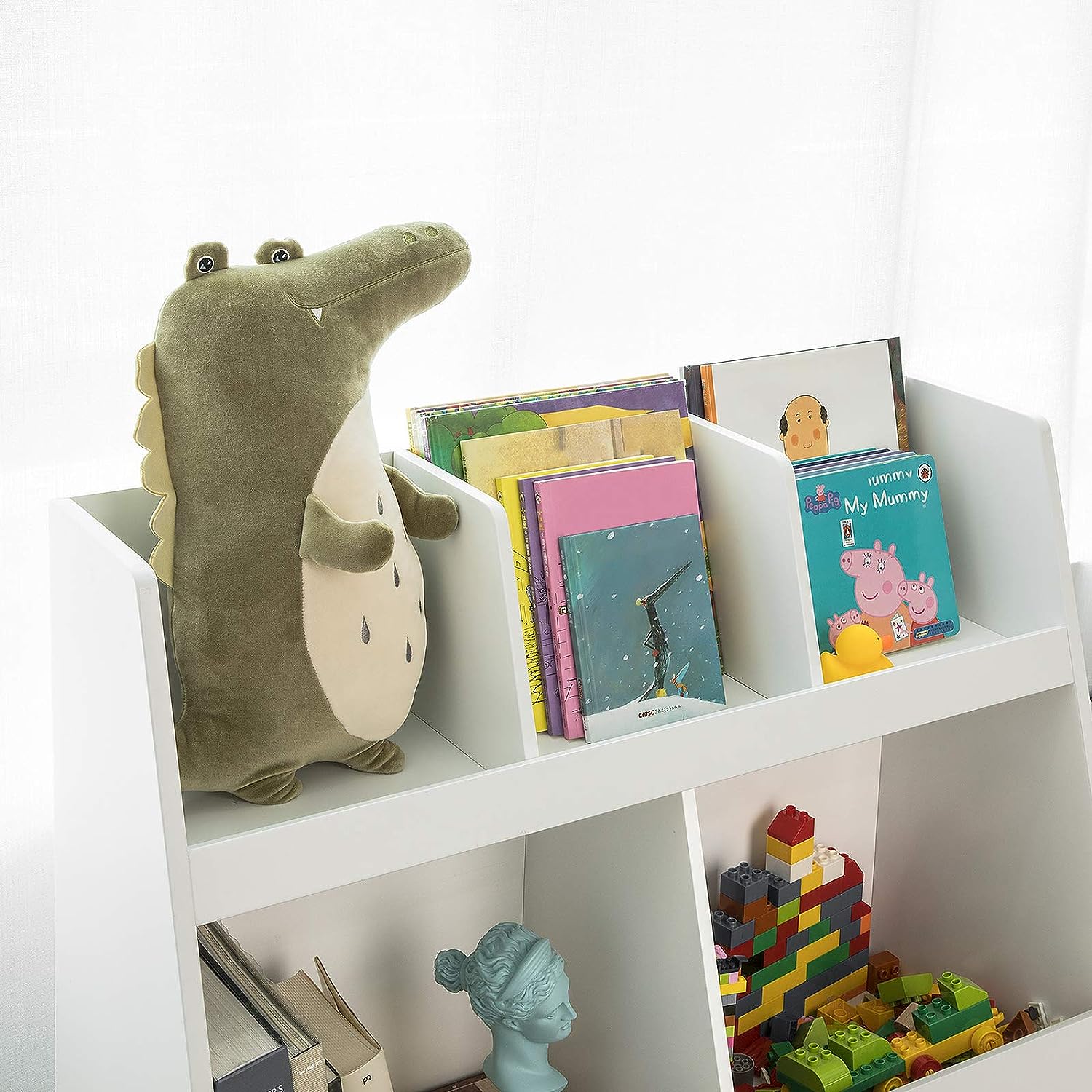 Children’s Shelving Unit | 5 - Compartment Bookcase Organizer