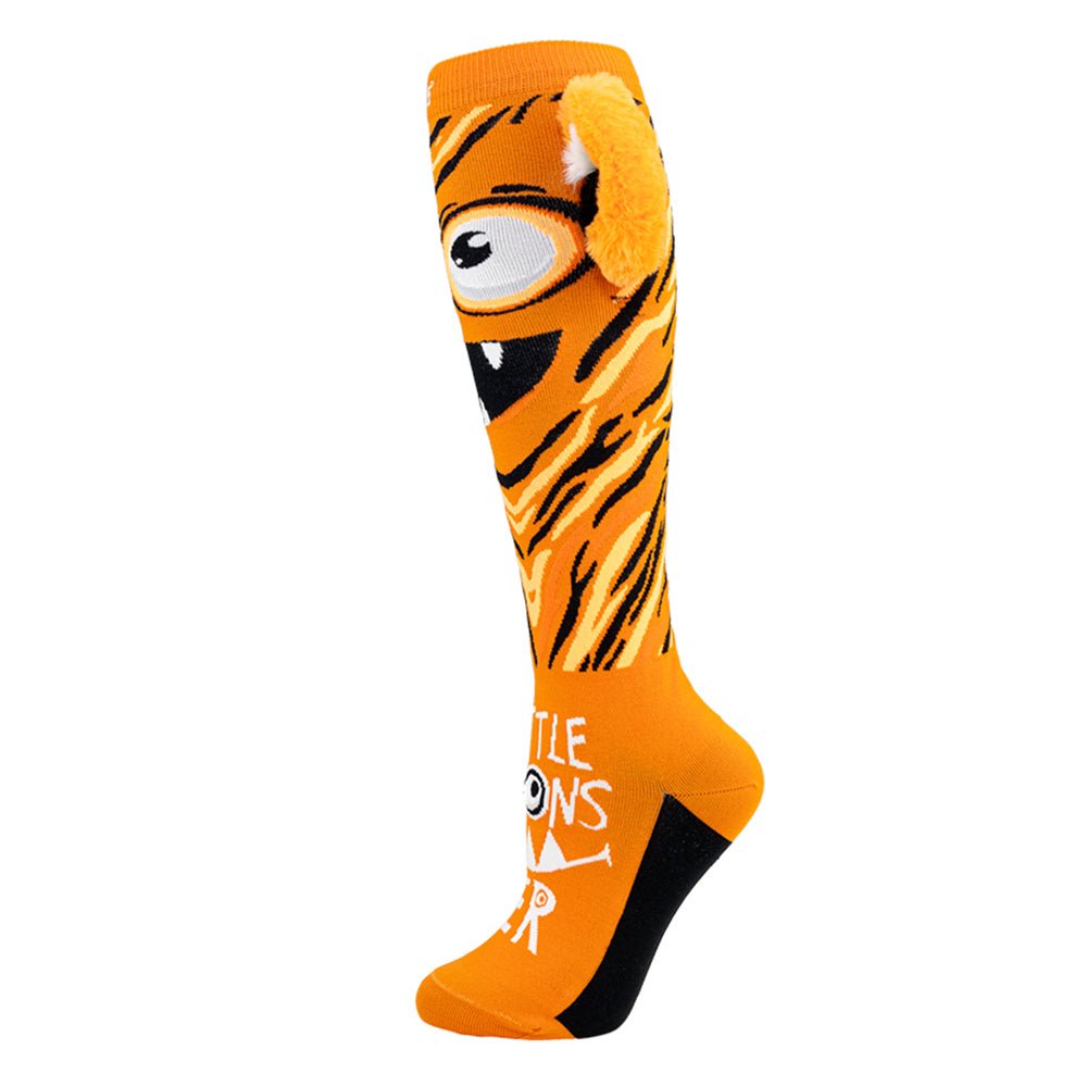 Crazy LIttle Monster Socks - Orange