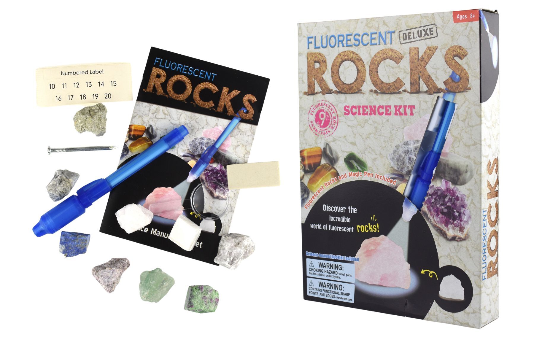 Deluxe Fluorescent Rocks Science Kit