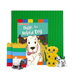 Diggy, the Helpful Dog - Book and Bricks Set