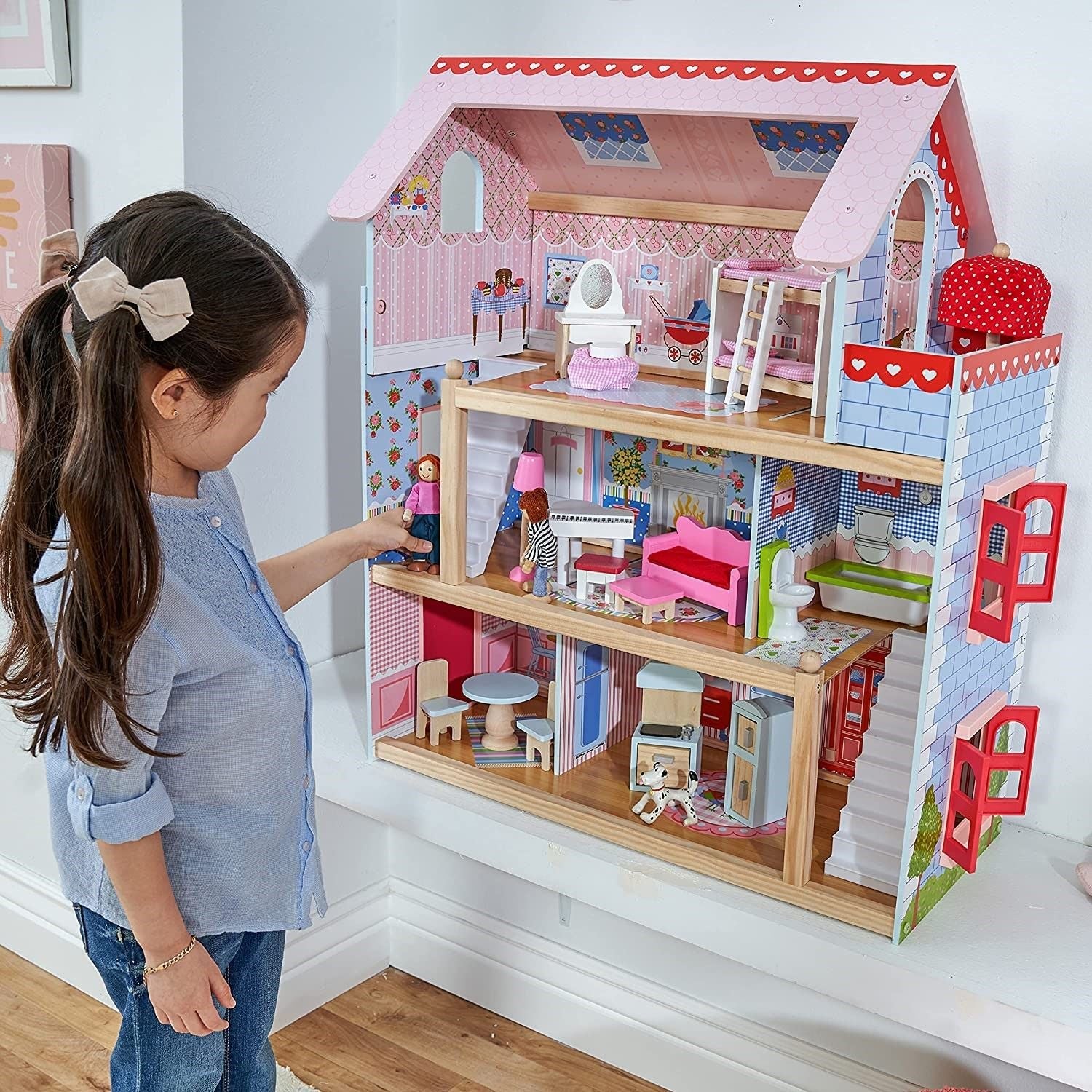 Doll Cottage with Furniture for kids