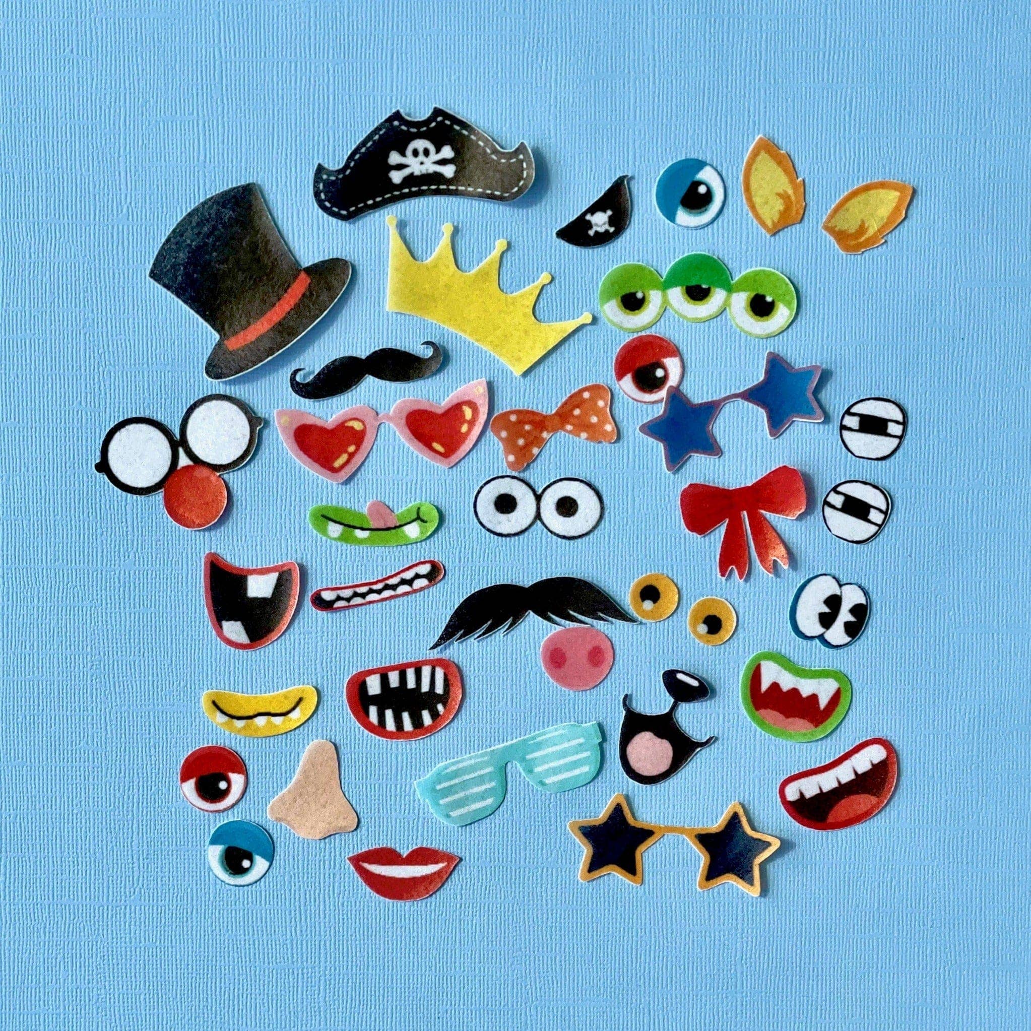 Funny Face - Edible Lunchbox Stickers